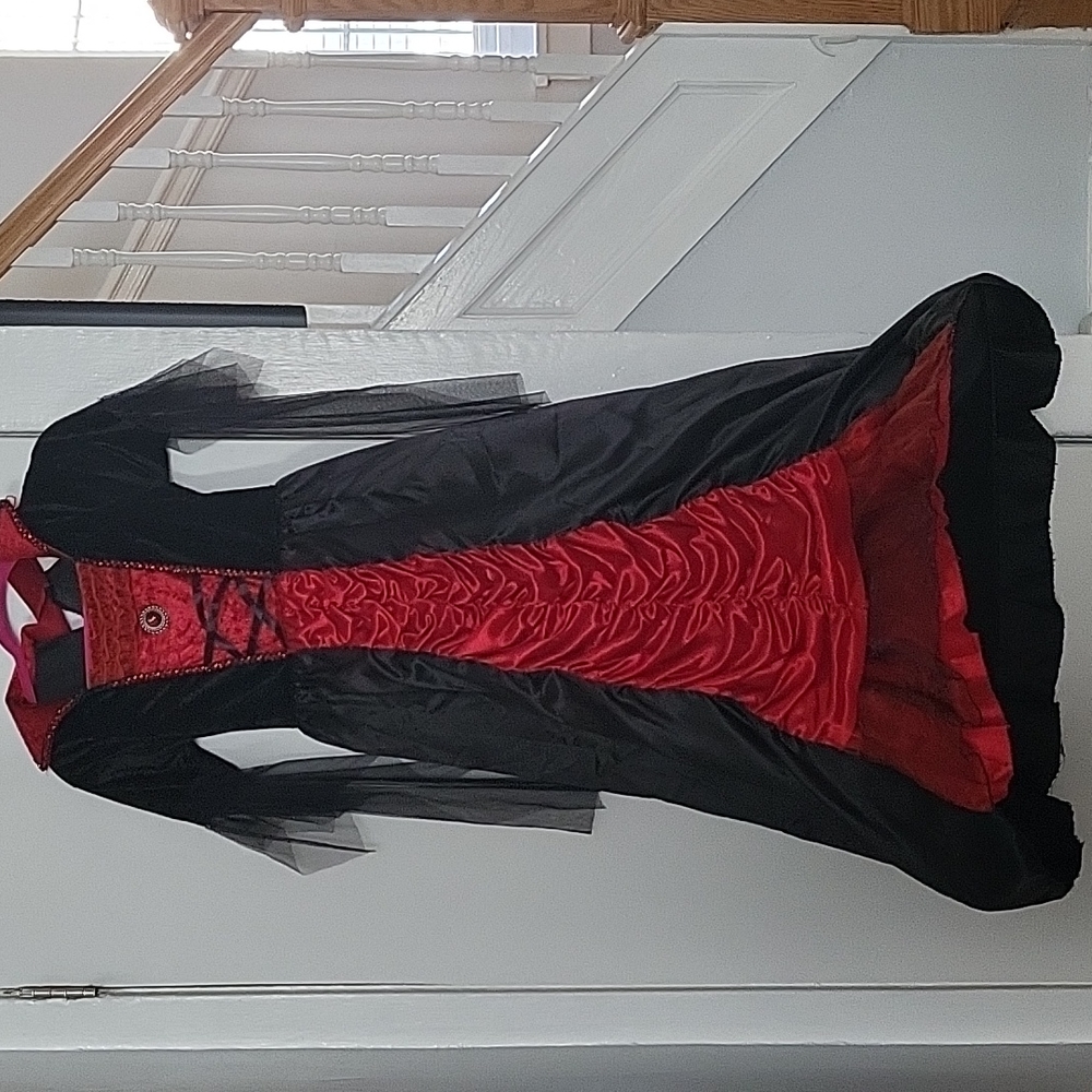 Red and Black Witch Costume Dress